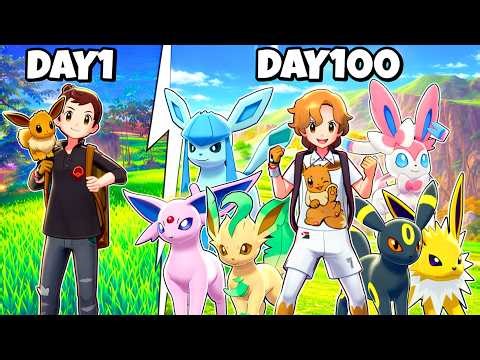 I Spend 100 Days With Only Eeveelutions in Pokemon Sword & Shield Randomizer [ FULL POKEMON MOVIE ]