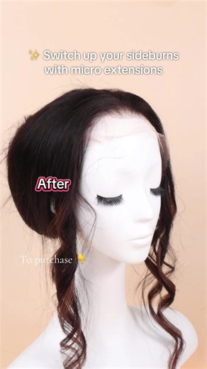 ✨ Switch up your sideburns with micro extensions — fuller edges = a whole new vibe. #dooreshair #tiktokshopcybermonday #tiktokshopblackfriday #tapeinhairextensions #sideburns