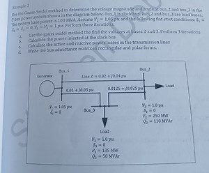 Example 3Use the Gauss-Seidel method to determine the voltage ... | Filo