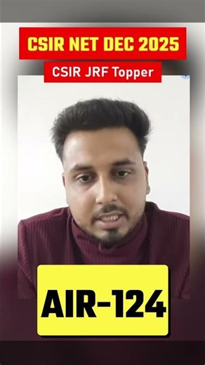 CSIR JRF Topper Abhishek Swami I AIR 124 I CSIR NET DEC 2025 Result I Strategy I IFAS Testimonial