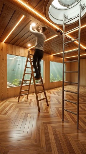 Secret Underwater Wooden Cabin Built from a Shipping Container 🌲📦 #diy #satisfying #construction
