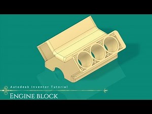 🔖 Engine Block || Autodesk Inventor Tutorial