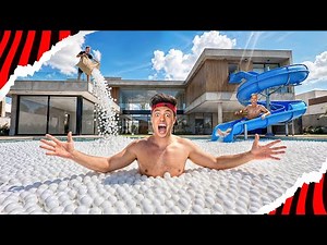 I SPENT THE NIGHT IN A GIANT STYROFOAM POOL!