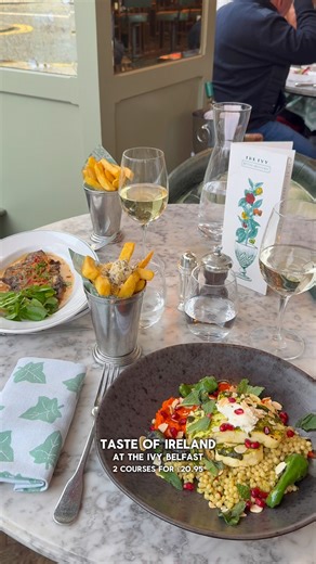 Taste of Ireland Menu is back at The Ivy Belfast! ✨🍽️ A celebration of exceptional local produce and brilliant value dining, enjoy two beautifully curated courses for just £20.95, with the option to add a dessert for £5 extra 🤍 Available every day from 11.30am-close until 28th February (excluding Valentine’s Day). Click the link below to view the menu and to book — this one’s not to be missed! 🍀 https://ivycollection.com/restaurants-near-me/the-ivy-northern-ireland/the-ivy-belfast-brasserie/t