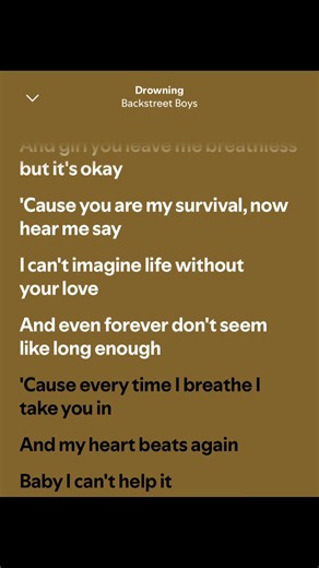 Drowning - Backstreet Boys [Lyrics] #spotify #lyrics #fyp #viral #foryoupage