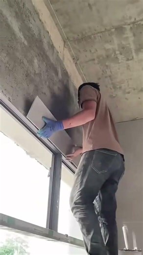 Installing rectangular ceramic tiles above windows #shorts #ceramic #wall