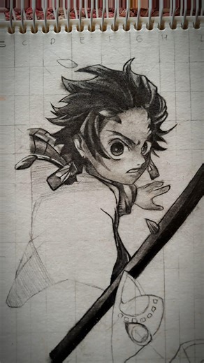 Drawing Tanjiro Kamado ✍️ Part 2 | Demon Slayer Pencil Sketch