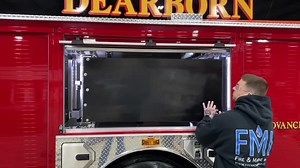 Our dual swing out tool board with slide front back wall. We post mount our tool boards for added strength and more available mounting space. #FMI #fireapparatus #innomotivesolutionsgroup #compartmentmanagement | FMI