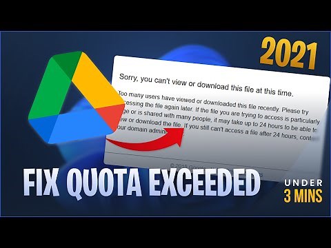 Bypass Google Drive Download Limit (Quota Exceeded) Error 2022 [New Method]