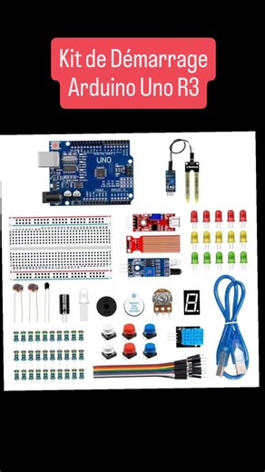Digibox Dz | 🔌 Arduino Uno R3 – Kit de Démarrage Basique 🚀 Description Le Kit de démarrage basique Arduino Uno R3 (clone CH340) est un ensemble idéal... | Instagram