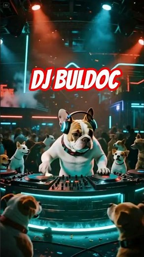 🐶🎧 Bulldog DJ Rave Party Ultra Realistic 8K AI Animation🔥✨