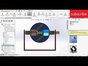 Lever screw disk rotation mechanism in solidworks