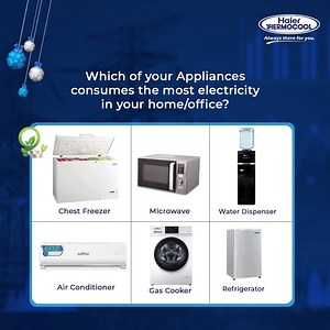 1.9K views · 575 reactions | Electricity tariffs & Fuel Prices are up, but do you know what appliances consume the most energy in your home? 樂 Share your thoughts #AlwaysThereForYou | Thermocool Nigeria | Facebook
