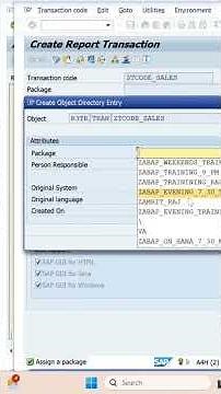Creating TCODE for ABAP Report #sapabap #coding #abapdeveloper #abaponhana #saps4hana #sap #abap