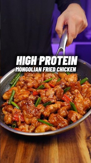 The MOST DELICIOUS High Protein Mongolian Fried Chicken! 🔥🍗🥡 46g Protein ONLY 550 calories!