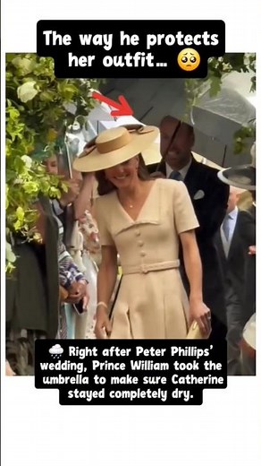 Prince William’s Gentleman Moment Protecting Catherine In The Rain!🌧️#princewilliam #katemidddleton