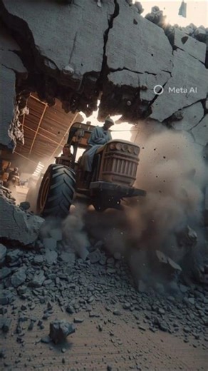 🚜⚡ Kisan Tractor Force Breaking Factory Walls – Ultra Realistic 4K 3D Action Scene