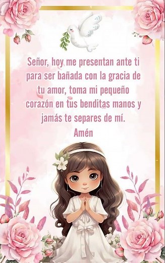 Editable Baptism Video Invitation – Angelita Floral