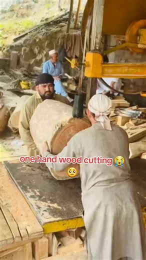 one hand wood cutting 🥺🥺😭 #wood #woodcutting #woodworking #fry | Wood working