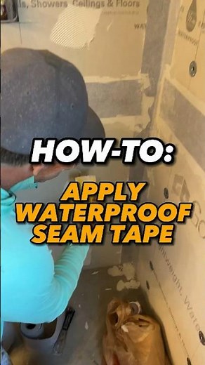 HOW-TO: Install waterproof seam tape like a pro and get your new shower going in no time! 💧🔨 #diy