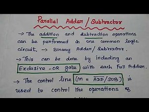 Parallel Binary Adder/Subtractor - Operation