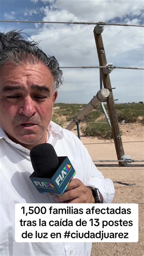 1,500 familias afectadas tras la caída de 13 postes de luz en #ciudadjuarez @Azteca Noticias @adn Noticias @Hechos TVA #chihuahua