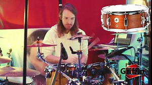 GRIFFIN 14" x 5.5" Snare Drum Set (PoplarPro Edition) – Includes Stand, 2 Pairs of Maple Sticks & Drum Key – Wood Shell Acoustic Percussion Kit for Practice & Gigs