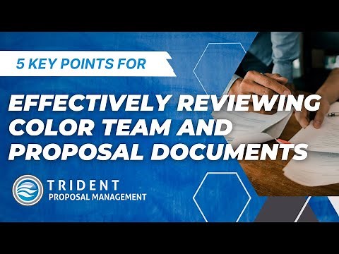 Effectively Reviewing Color Team and Proposal Documents