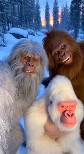 TheAIWildlifeShow on Instagram: "Bigfoot and Yeti roasting the Albino Gorilla #AIWildlife #TalkingAnimals #AIVideos #FunnyAI #WhiteBear #BigfootVlog #GorillaPodcast #AnimalPodcast #AIPodcast #WildlifeVlog #AnimalMemes #MemeAnimals #FunnyVideo #MemeReels #ReelsFunny #AIFunnyVideos #AIComedy #GeneratedByAI #AICharacters #DeepFakeAnimals #ArtificialIntelligence #AICreators #VirtualNature #SurrealAnimals #WildAI #BearTalks #GorillaTalks #WeirdInstagram #Veo3 #aientertainment"
