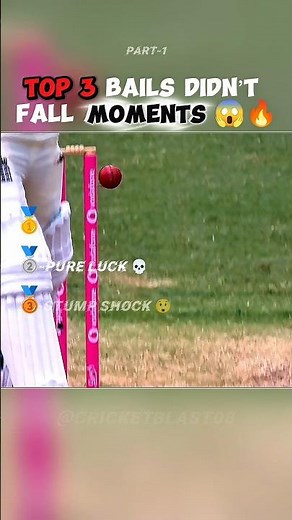 Top 3 Bails Didn’t Fall Moments 😱🔥 | Stump Hit But Not Out 💥 #shorts