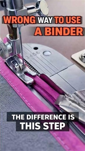 Most People Use a Bias Binder Wrong — Here’s the One Step That Fixes It#sewing #sewingtips