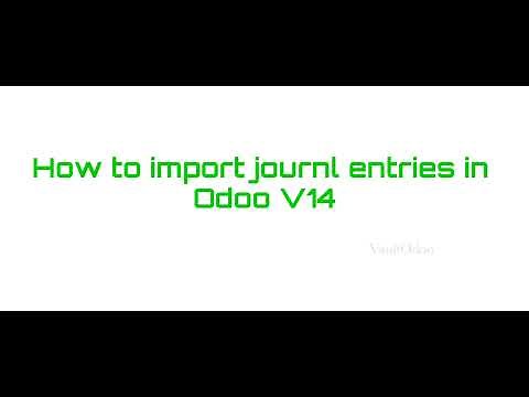 How to import Journal Entries in Odoo V14