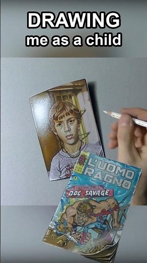 Me as a child vs my favorite comic book hyperrealistic drawings #art