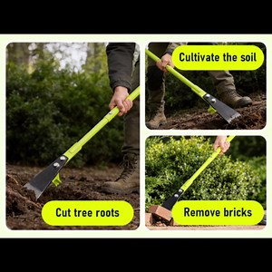 2-in-1 High-Leverage Puller & Root Cutting Tool – Uproots 1/4" to 2" Woody Stems, Multi-Functional Sapling Puller, Stake Puller with Detachable Root Cutting Tool for Garden, Farm, Landscaping