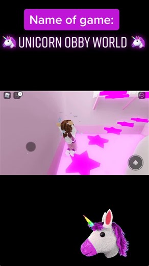 I found this super cute Unicorn obby!!! #unicorn #roblox #obby #unicornobbyworld