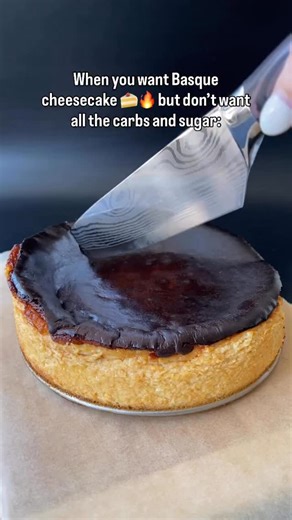 KETO BASQUE CHEESECAKE 🍮🔥 Ultra creamy, caramelized/“burnt” on top, and completely sugar-free, low carb, and gluten-free! Plus it’s SO easy to make! Comment BASQUE CHEESECAKE and I’ll send the full recipe straight to your inbox! Make sure you’re following my account prior to commenting otherwise the message may not go through. Or Google “baketobefit basque cheesecake” #ketocheesecake #basquecheesecake #lowcarbrecipes #burntbasquecheesecake #glutenfreecheesecake | Sarah's Fit Food