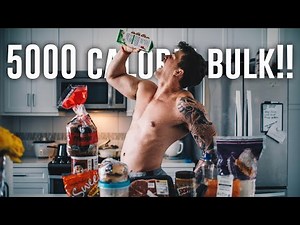 FULL DAY OF EATING - 5000 Calorie Muscle Gain Bulk