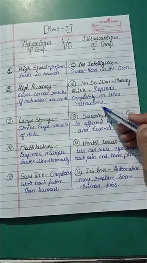 Advantages vs Disadvantages of Computer | Part 1 | computer Basics #shorts