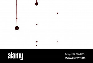 Slow Motion Shot of Red Blood Dripping and Flowing in Thin Streams on a Clean White Background. High-Speed Liquid Detail for Medical, Horror or Dramatic Visual Concepts Stock Video Footage - Alamy