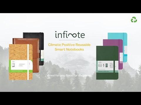 "Where style meets sustainability: Elevate your note-taking with reusable, Infinote smartbooks!"