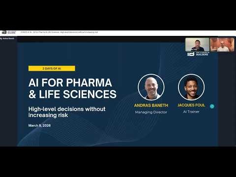 3 DAYS of AI - AI for Pharma and Life Sciences - High level decisions without increasing risk