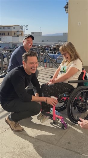 Ryan Seacrest on Instagram: "Celebrating the wins and the fails is all part of the fun at @wheeloffortune ! The other day I had the joy of meeting a big fan of the show - Rain & now I’ll never stop hearing “Wheel… of… Fish!” Big hugs to you and your dad!"