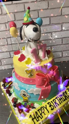 snoopy CAKE #イベントケーキ #オーダメイドケーキ #snoopy #magiccakedeco #バースデーケーキ