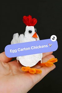 🐔🥚 These Egg Carton Chickens are an adorable recycled craft that’s perfect for spring and Easter! Made from simple egg cartons and a few basic supplies, they’re a fun and easy project kids will love creating. #cardboardcrafts #chickensoftiktok #kidscrafts #onthefarm #recycledcrafts
