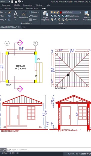 First Aid Room AutoCAD Drawing | 2D Plan 🏥 #autocad #engineering