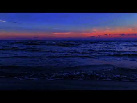 Night Ocean Sleep Background | Calm Ocean Waves All Night