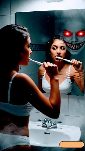 Scary Mirror Reflection Caught on Camera | Real Ghost Footage #horror #scary