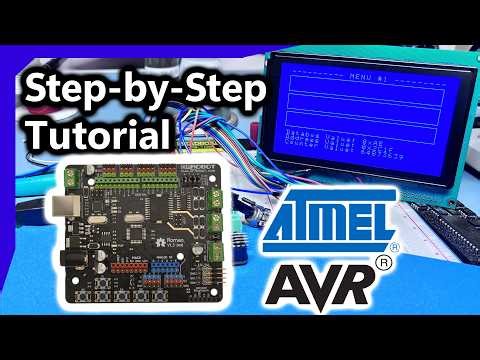 How To Setup & Use a Large LCD Display (240 x 128 RA6963) | Very Easy to follow AVR Tutorial [#69]