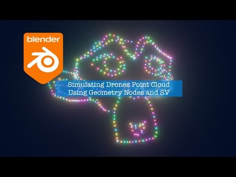 LIVENODING Simulating Drones Point Cloud Using Geometry Nodes and SV