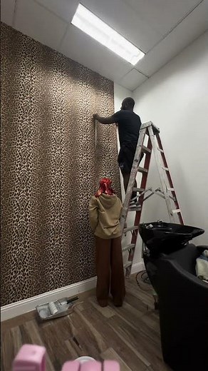 Glitter Leopard Wallpaper Makeover | Bold Bedroom & Living Room Wall Transformation